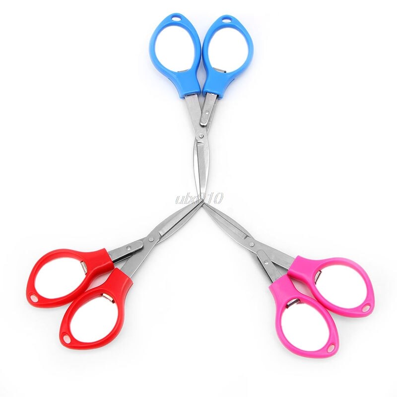 Stainless Steel Folding Scissors Fishing Scissor Keychain Camping Mini Cutter S04