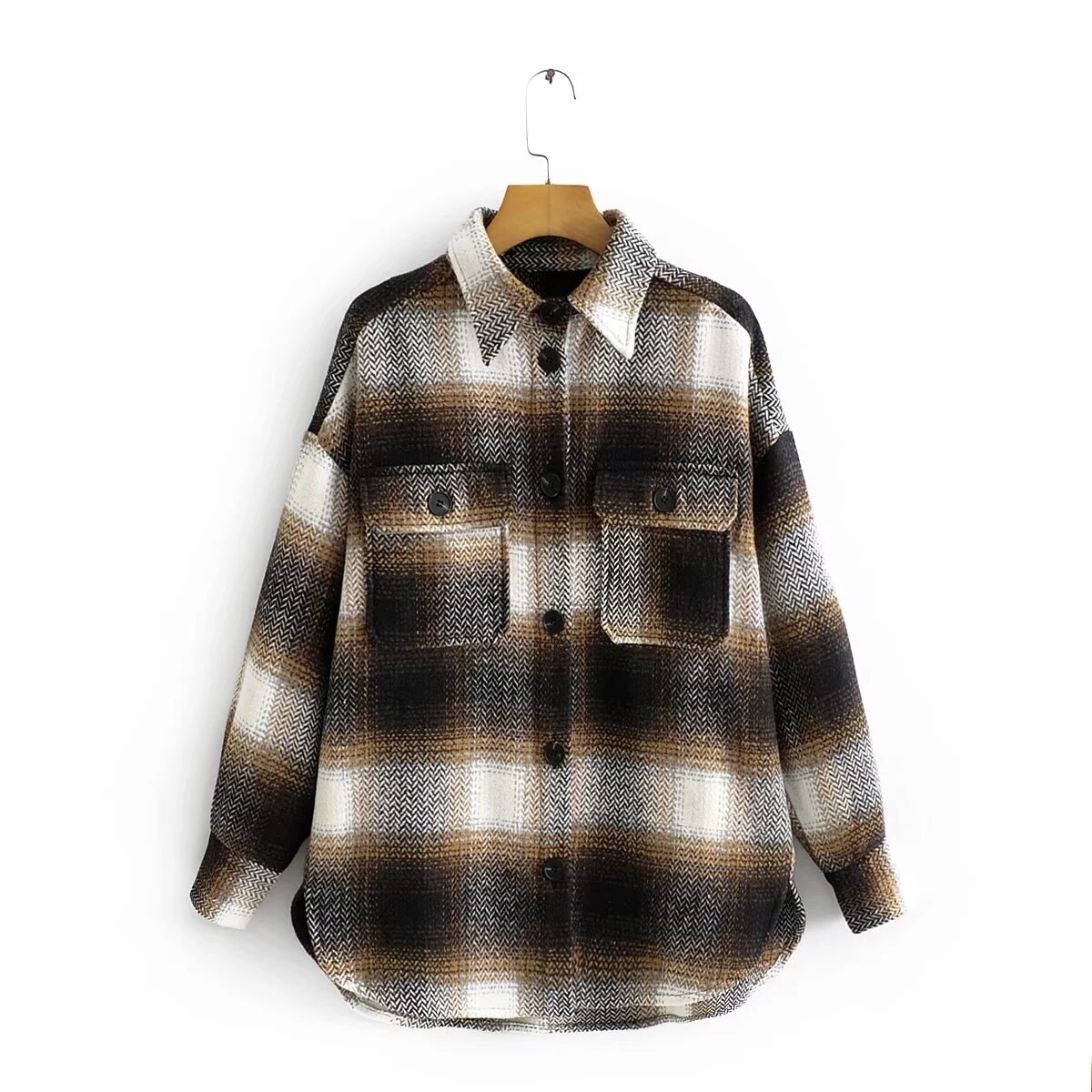 GURUNVANI Patchwork Denim Jas Heren Oversized Jean Jas Button