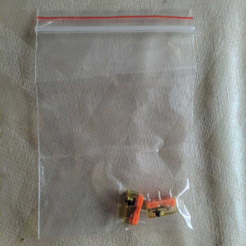 2Pc Ttc Stofdicht Gold Muis Micro-schakelaar Micro Knop Goud Contactor 80 Miljoen P9YE