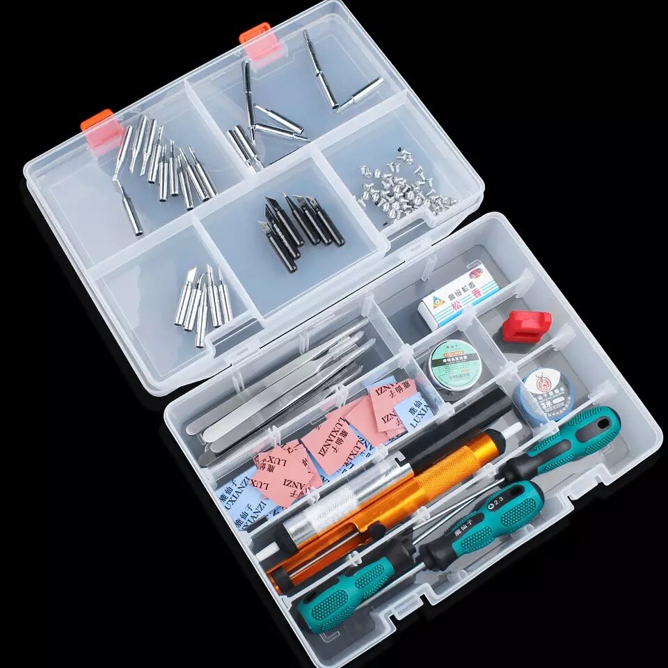 Plastic Tool Storage Box With Locking Handle Removable Compartment Repair Hardware Tools Portable Case Shockproof