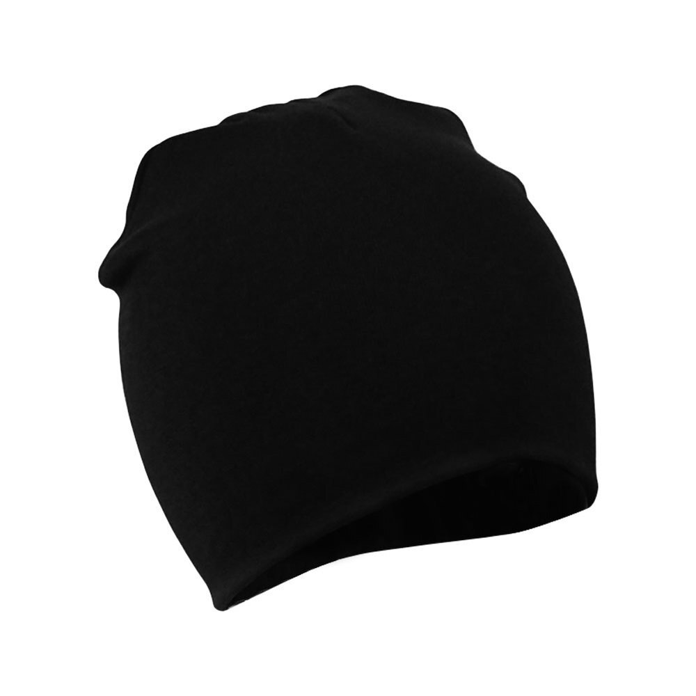 Chapeau en coton doux et pour -né, bonnet pour bébé, garçon et fille: Black