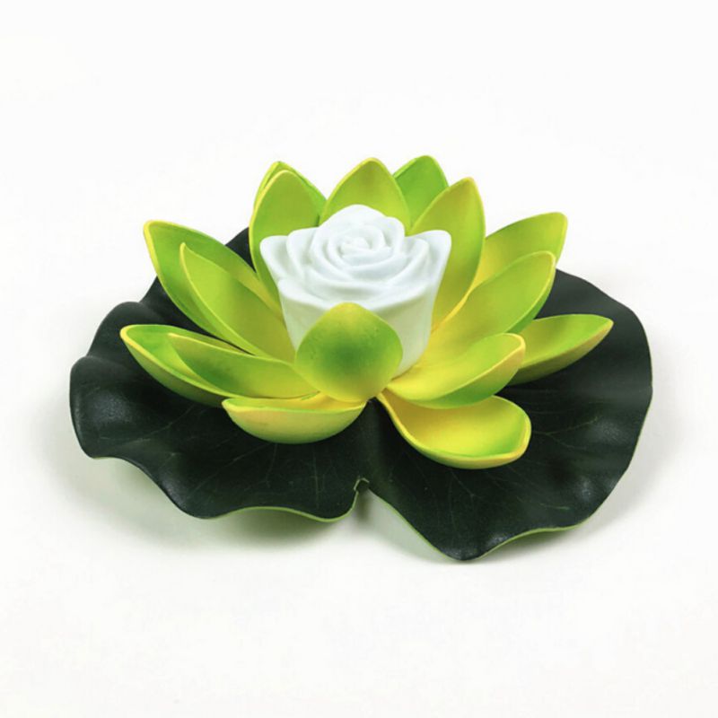 18cm Künstliche Lotus-förmigen Geändert Schwimm Blume LED Lampen Wasser Schwimmen Schwimmbad wünschen Licht Mit Einschließlich Batterie Blumen: G