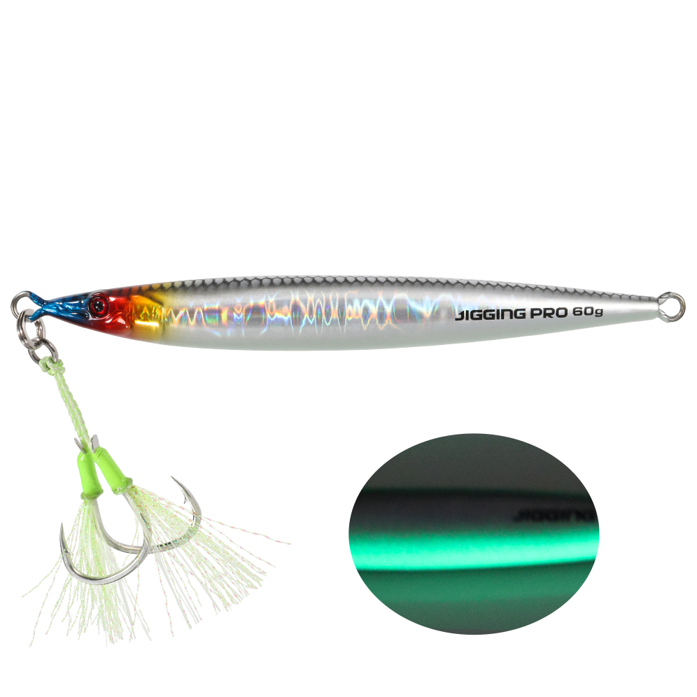 JIGGING PRO 60g 80g 100g Slow Jigging Lure Horizontal Fall Metal Jig Fishing Lure Saltwater Fishing Tackle: 40mm / Lilac
