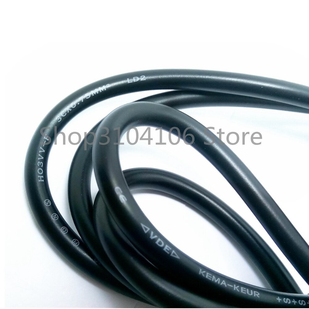 Europe EU plug Flat Nema 5-15P to IEC C13 Left Angled Power Cord for LCD LED Wall Mount TV 5ft 1.5m