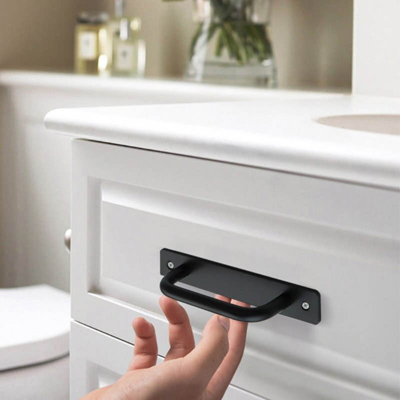 Modern Simple Cabinet Kitchen Door Handle Surface Mounted Aluminum Alloy Door Handle Door Hardware