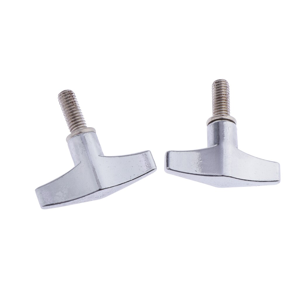 2 stk sinklegering trommelstativ vingemutter trommel cymbal stativ vingemutter skrue  m6
