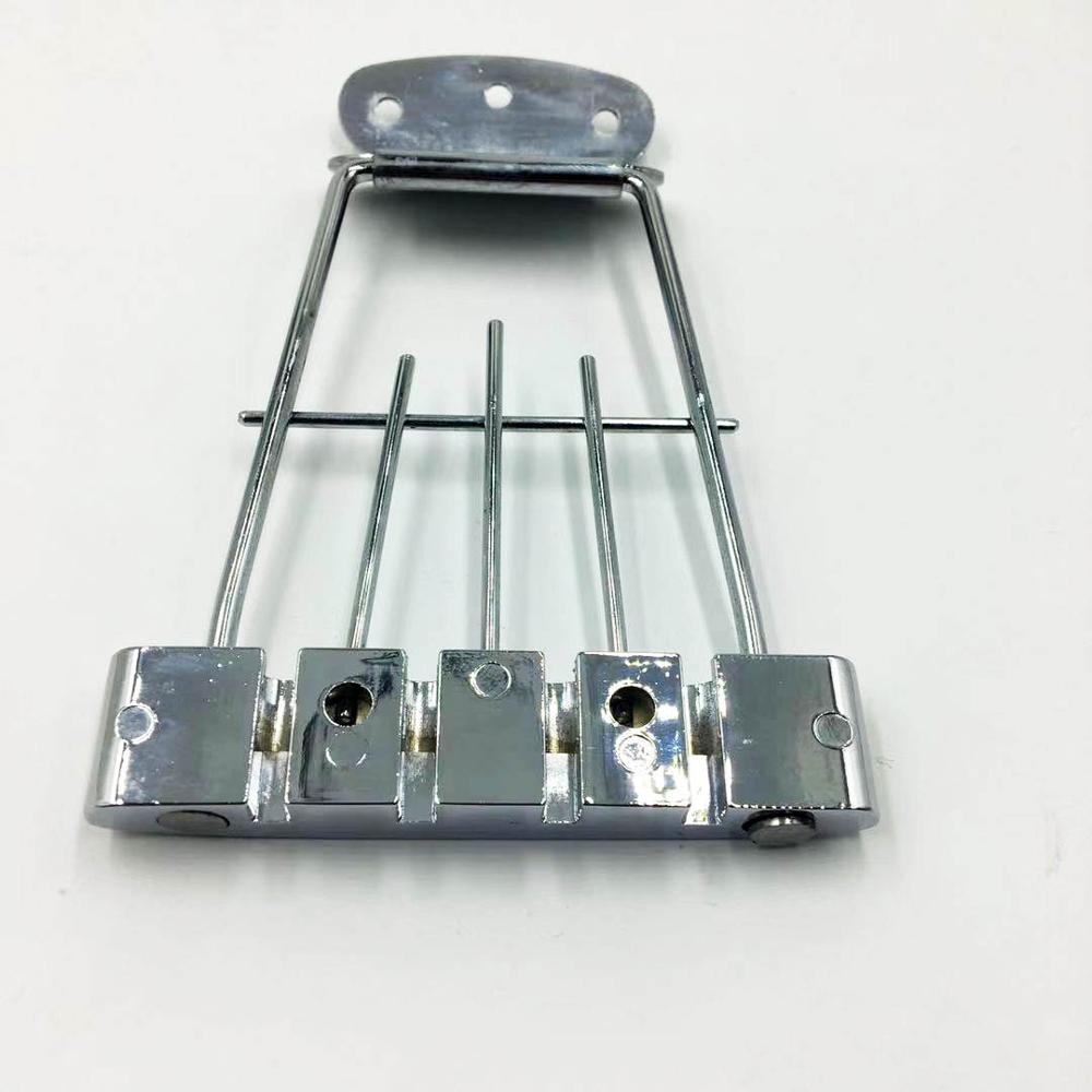Chrome Plated Guitar Bridge 15mm Spacing For 4 string Hofner BB2 Electric Bass Guitar parts