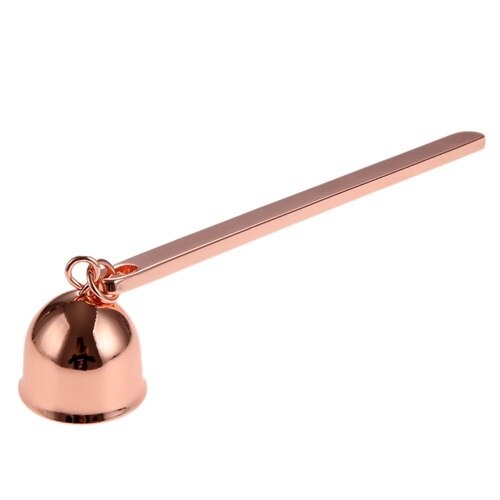 1pc rostfritt stål oljelampa kutter lock ljus veke trimmer släckt eld klocka form ljus snuffers ljus tillbehör 20*3cm: B