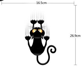 3D Simulatie Leuke Kat Persoonlijkheid Creatieve Auto Auto Sticker Hond Glas Auto Sticker Deur Kras Decoratieve Cover Sticker: Cat 3