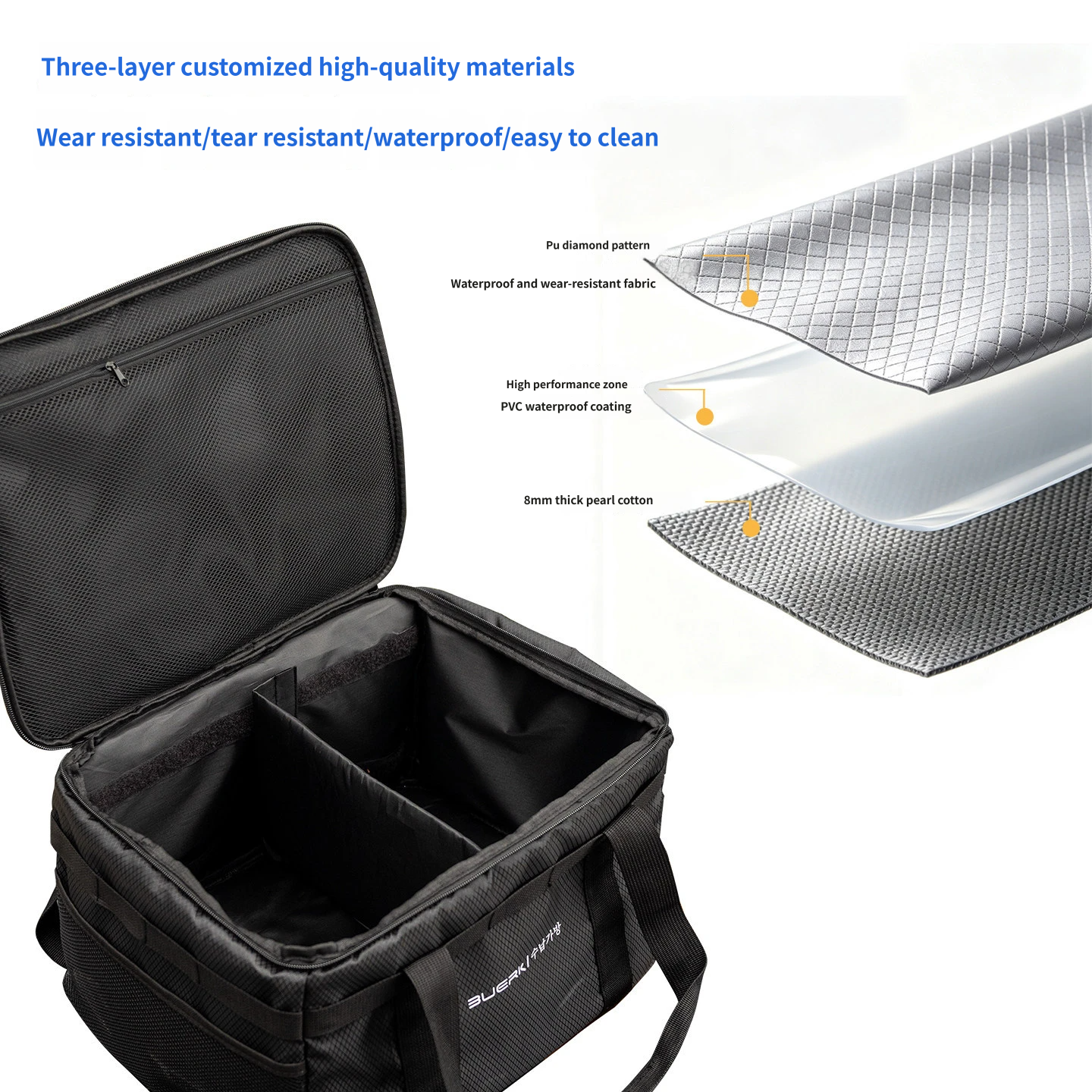 BUERK Outdoor Camping Storage Bag 30L Large Capacity Picnic Utensils Stoves Lighting Fixtures Camping Equipment Storage Bag
