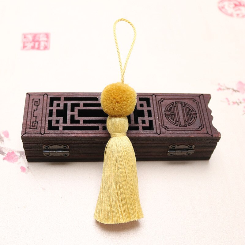 6Pcs Pompon Ball Tassel Fringe DIY Keychain Bag Jewelry Making Charms Curtain Pendant Accessories Crafts Hanging Tassels Trim