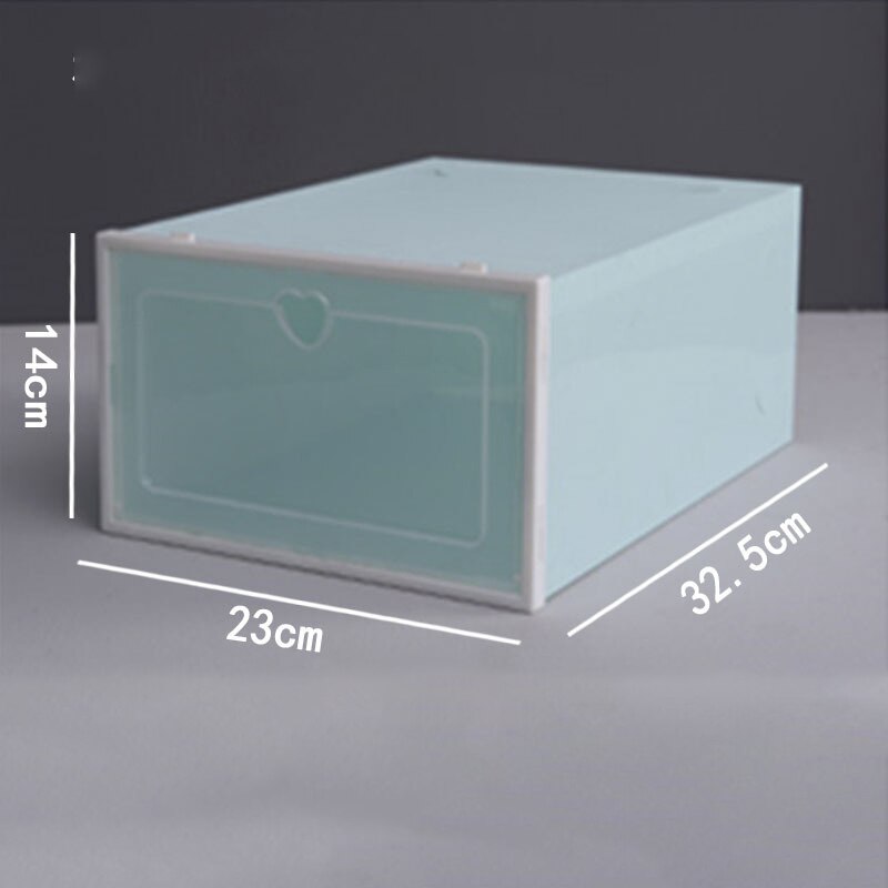 1PC Flip Shoes Box Thickened Transparent Drawer Case Plastic Shoe Boxes Stackable Box Shoe Organizer Shoebox Storage Shoe Rack