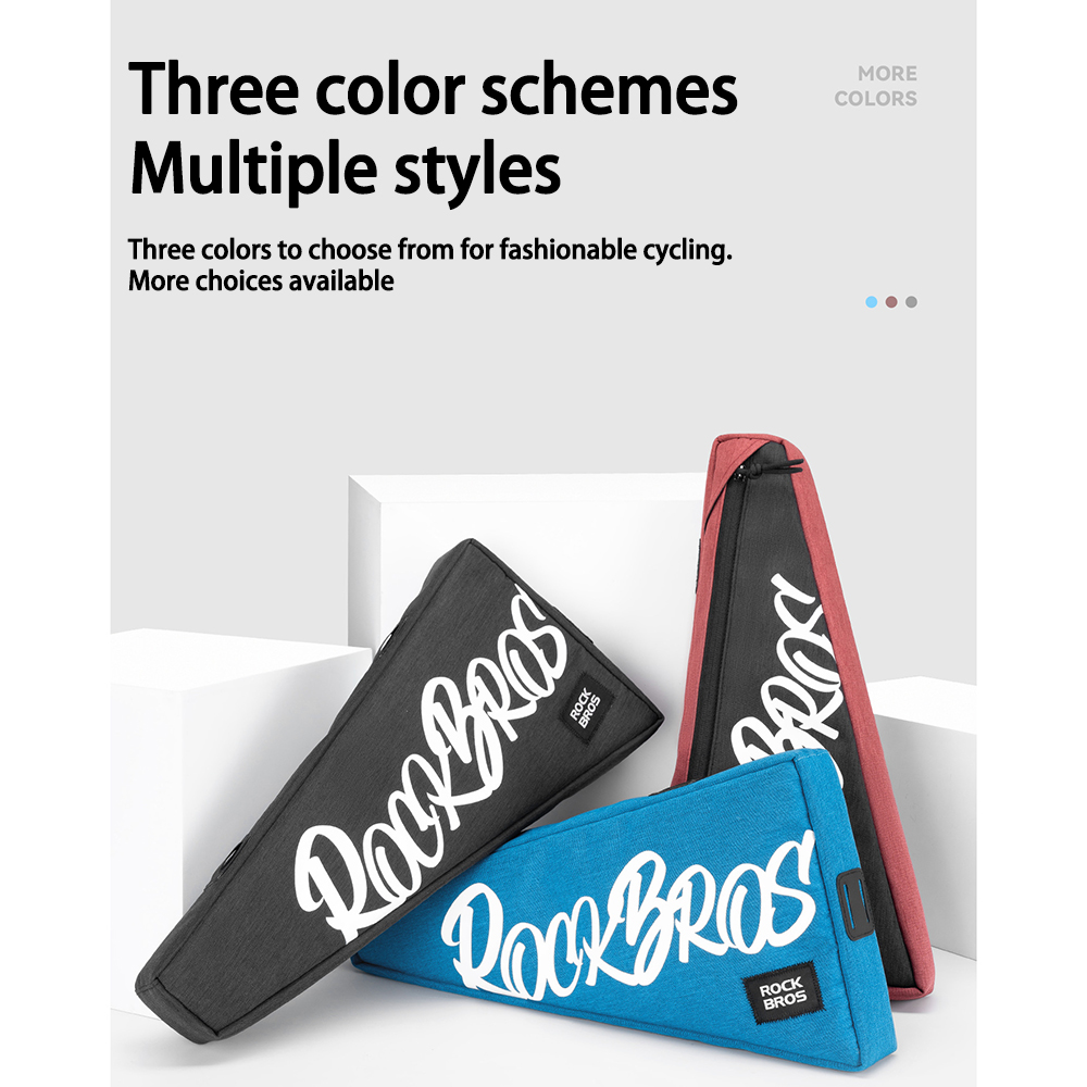 Bolsas para bicicletas, bolsa triangular para almacenamiento de bicicletas, 1,9 L, gran capacidad, debajo del tubo superior, accesorios para bicicletas resistentes al agua