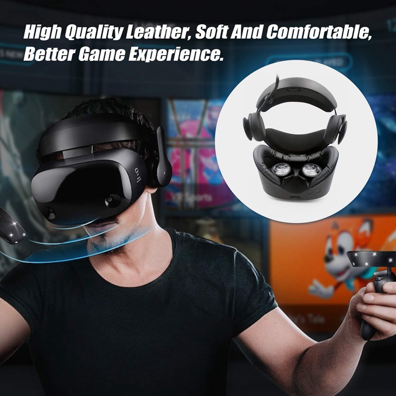 Replacement Cover Pad for Samsung HMD Odyssey Plus VR Headset PU Leather Face Foam Eye Mask Pad Cushion Cover: Default Title