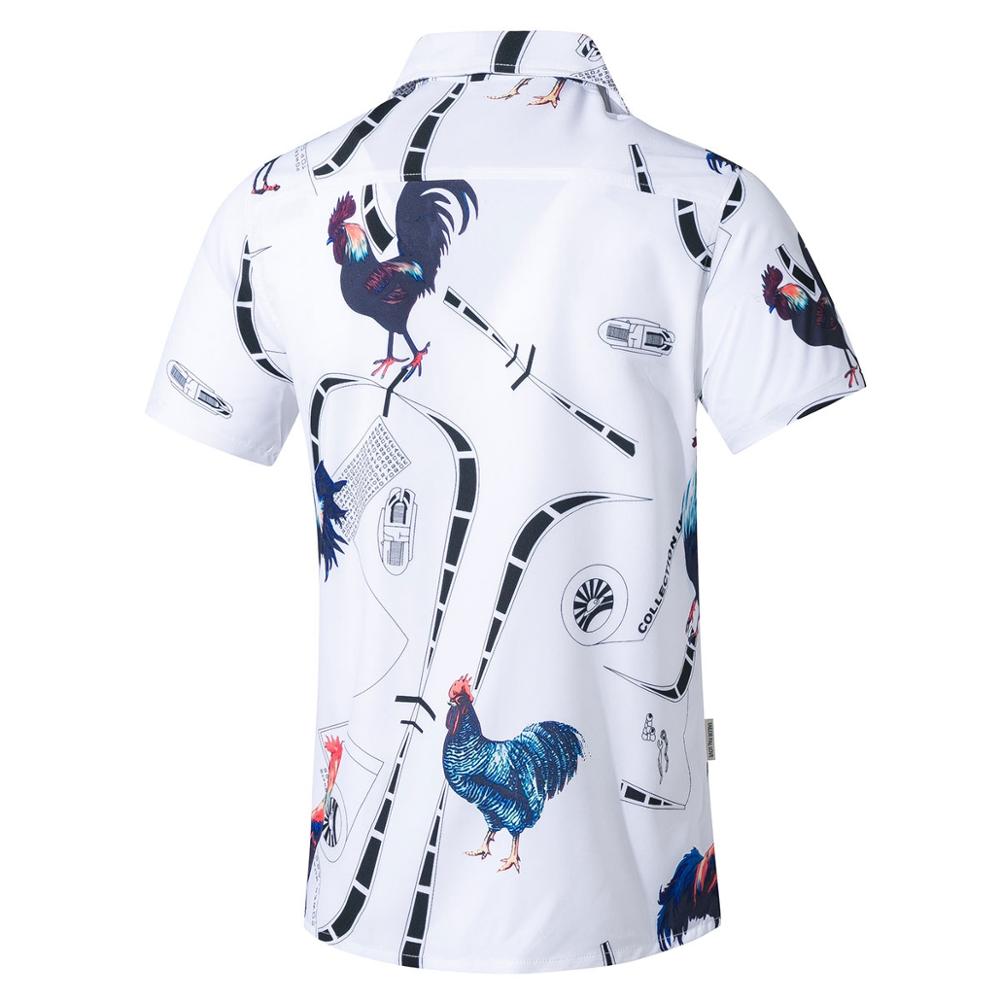 Men Short Sleeve Shirt Summer Plus Size Loose Baggy Casual Hawaii Beach Shirts Quick Dry Loose Fit Tee Tops Blouse Men