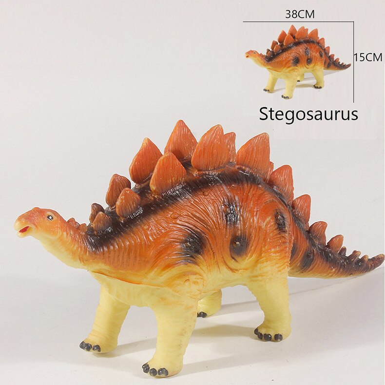 48CM Educational Vocal Dinosaur Toys Kids Realistic Soft PVC Plastic Figures Animal Model Toys for Children Xmas: Stegosaurus B