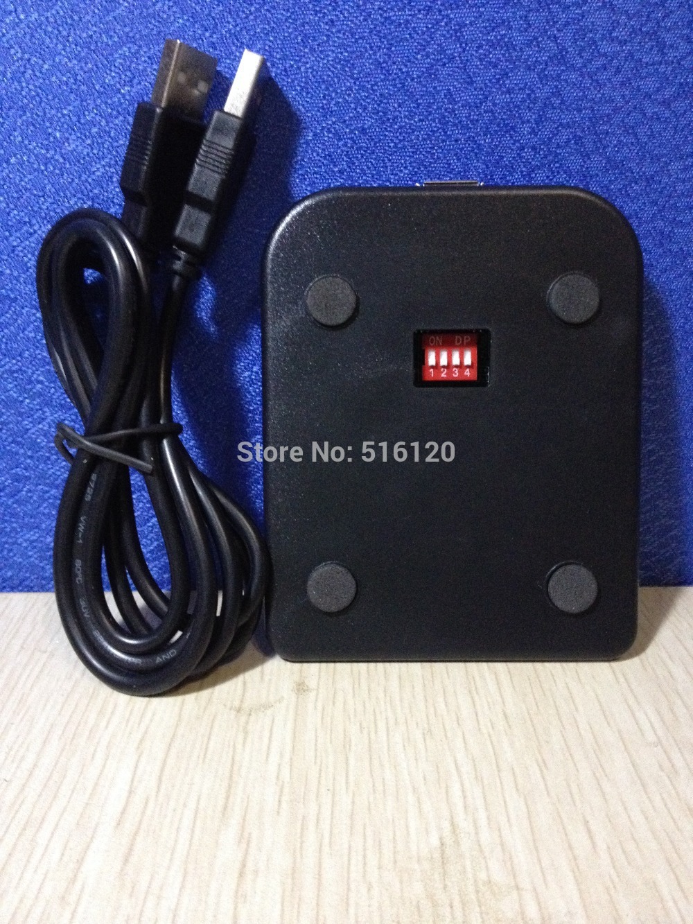 125Khz RFID Proximity Sensor USB EM4100 Card Reader + 2 Pcs RFID EM Card for Access Control-Adjustable Dial Switch Multi Formats