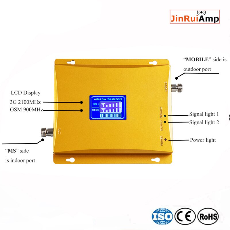 Répéteur GSM 2G/3G double bande pour réseau de téléphonie mobile, 2100/900/2100mhz, UMTS, GSM900, WCDMA