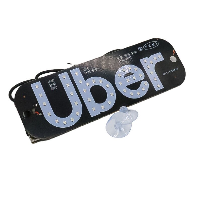 indicador LED para Taxi, para coche, Panel de luz de señal, luz de advertencia, rojo, blanco, azul, verde, USB con interruptor, baliza de succión, luz Uber