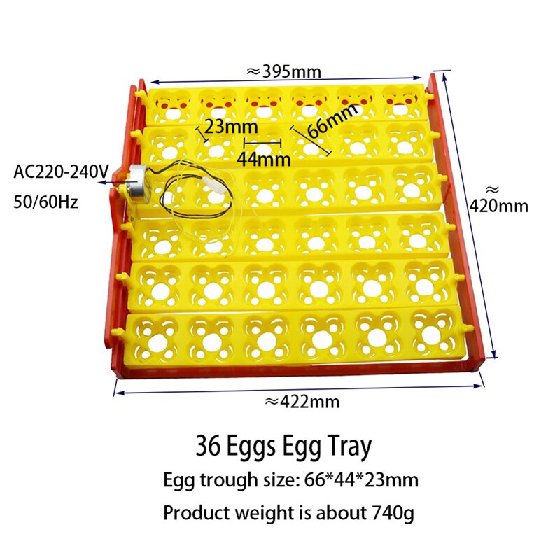 Eggbrett 56/48/36/24/63 egg 220/110v rugemaskin snur automatisk egg egg liten rugemaskin fjærfe fugl egg klekkeutstyr: 220v 36 egg