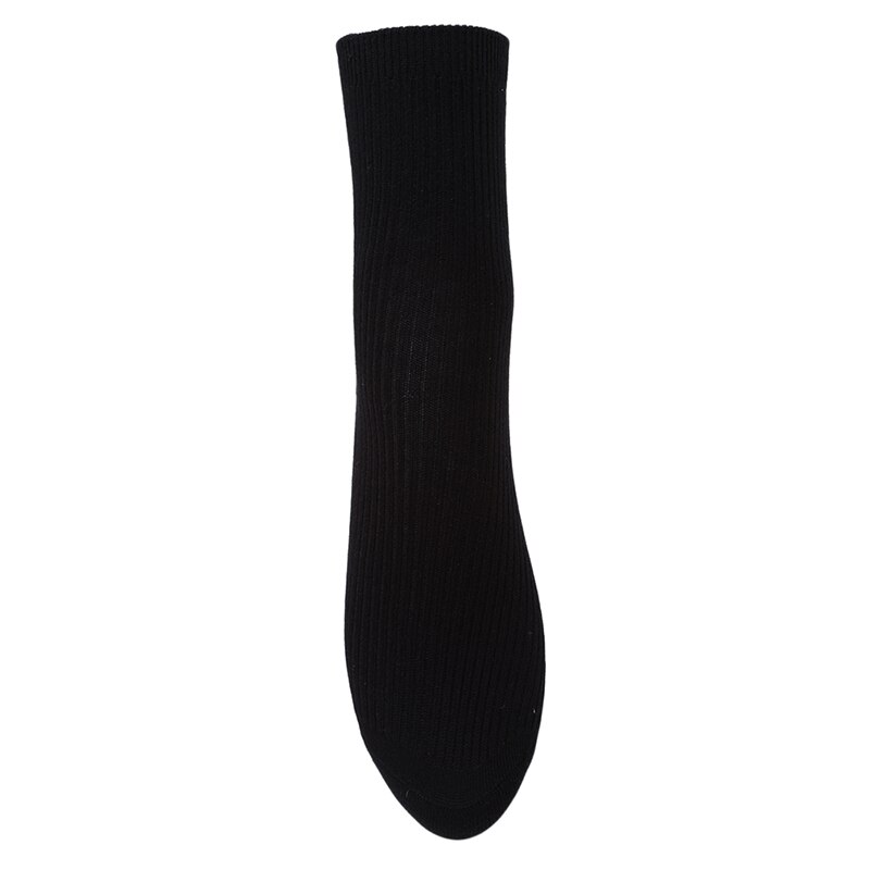 Calzini Cotone Donna - Ricamo Motivo Cuore Bianco - Yoga Fitness - Corti: Nero
