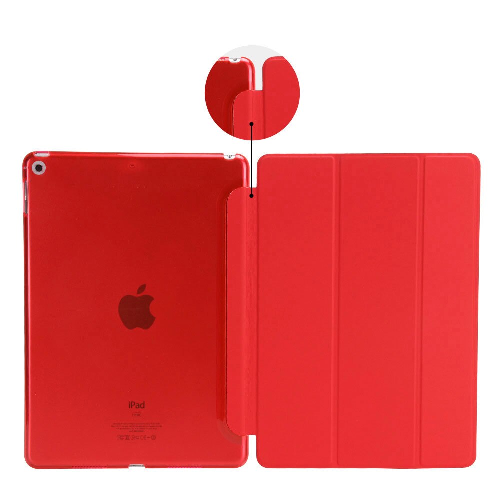 Leder Weichen Fall Für Apple iPad Mini 1 2 3 Stoßfest Widerstand Anti-Staub Abdeckung Fall Für iPad ultra Slim Smart Flip Fall: Red