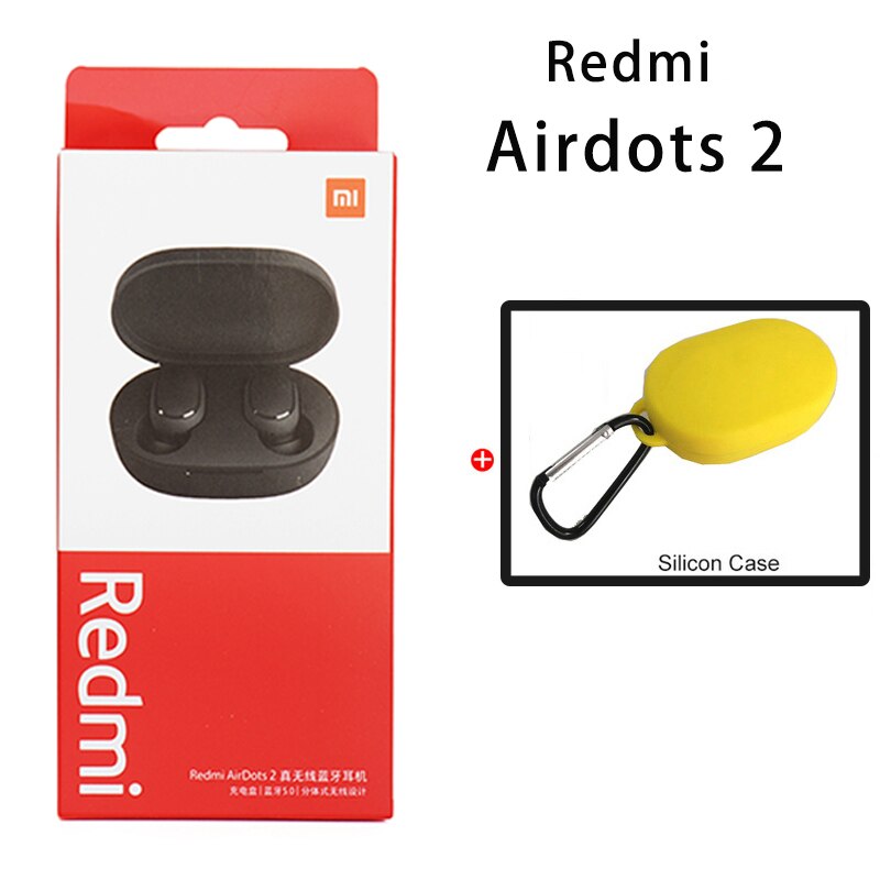 Xiaomi Redmi Airdots 2 Ohrhörer Wahre Drahtlose Kopfhörer Bluetooth 5,0 Headset Mit Mic Lade Kopfhörer In-Ohr stereo bass: Airdots 2 yellow