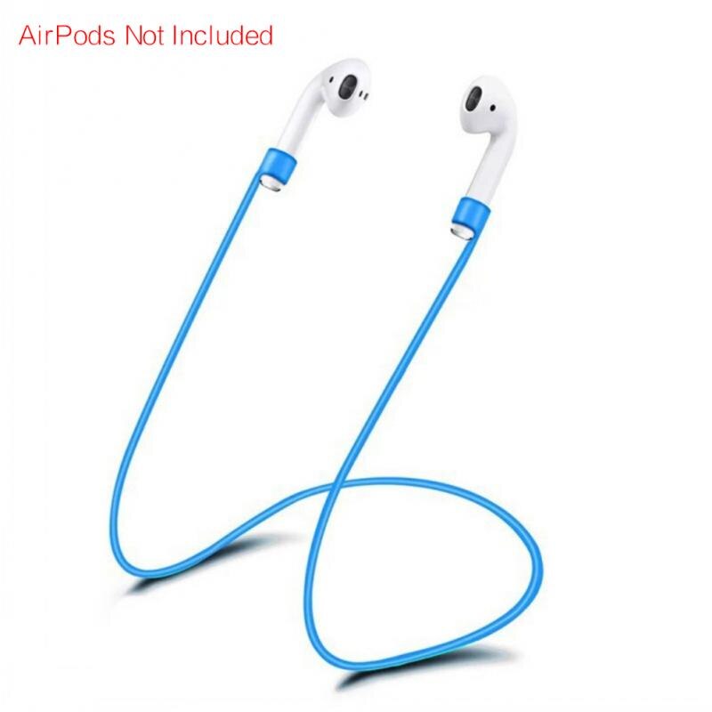 1pc 55cm oordopjesband voor airpods 1/2/ pro anti-verlies siliconen bandje touwtje huidvriendelijke siliconen oordopjes anti-verlies draden: Blauw