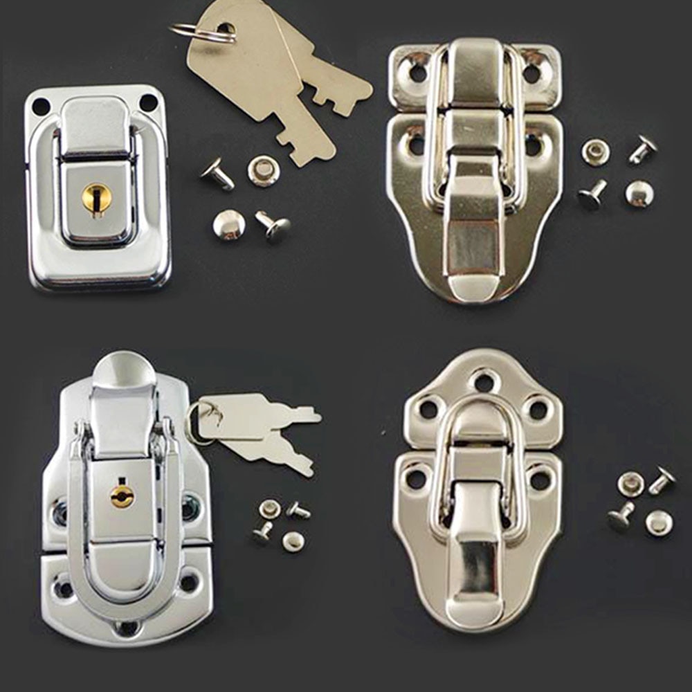2/5 Sets/Lot Metal Toggle Case Catch Klink Trunk gebruik voor Drawbolt Sluiting Box borst Koffer Bag Lock 4 Types
