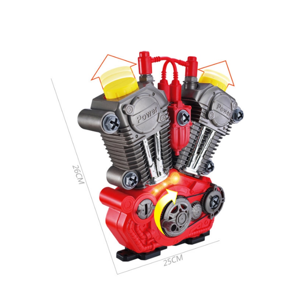 Enfants Simulation jouets moto moteur révision jeu ensemble avec lumière son bricolage assemblage mécanicien Kit enfants jouet éducatif