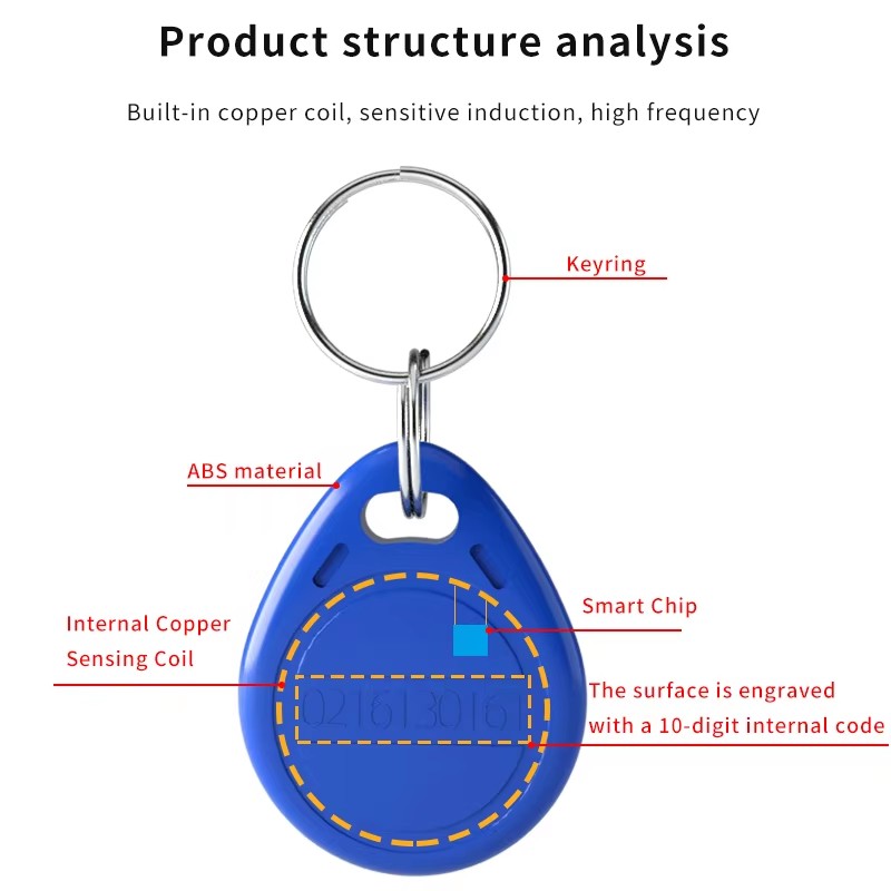 Tarjeta de Control de acceso RFID de 125KHz, llavero EM4100, Chip de solo lectura, etiqueta de identificación, tarjeta de proximidad para Control de acceso, tiempo de asistencia, 10 Uds.