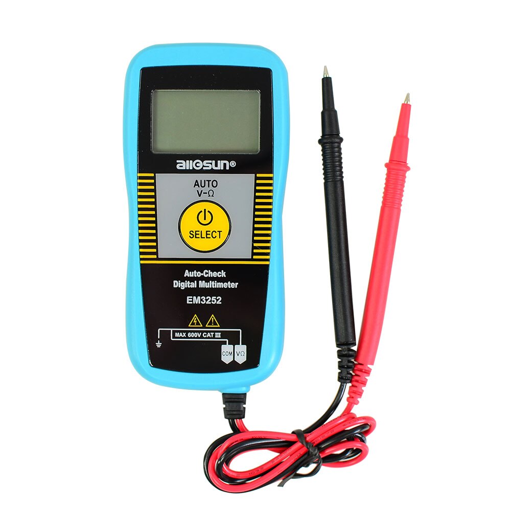 Auto Ranging Digital Multimeter Pocket 7-Modes Voltage Resistance Frequency Capacitance Continuity Tester All-sun EM3252: Default Title