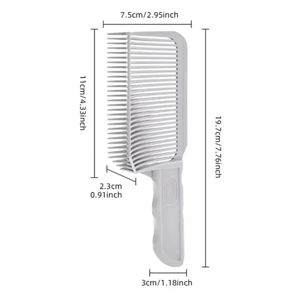 Peignes décolorés pour barbier, outils de coupe de cheveux pour peigne de coiffure dégradé, peigne de coupe de cheveux à dessus plat pour hommes, brosse décolorée résistante à la chaleur