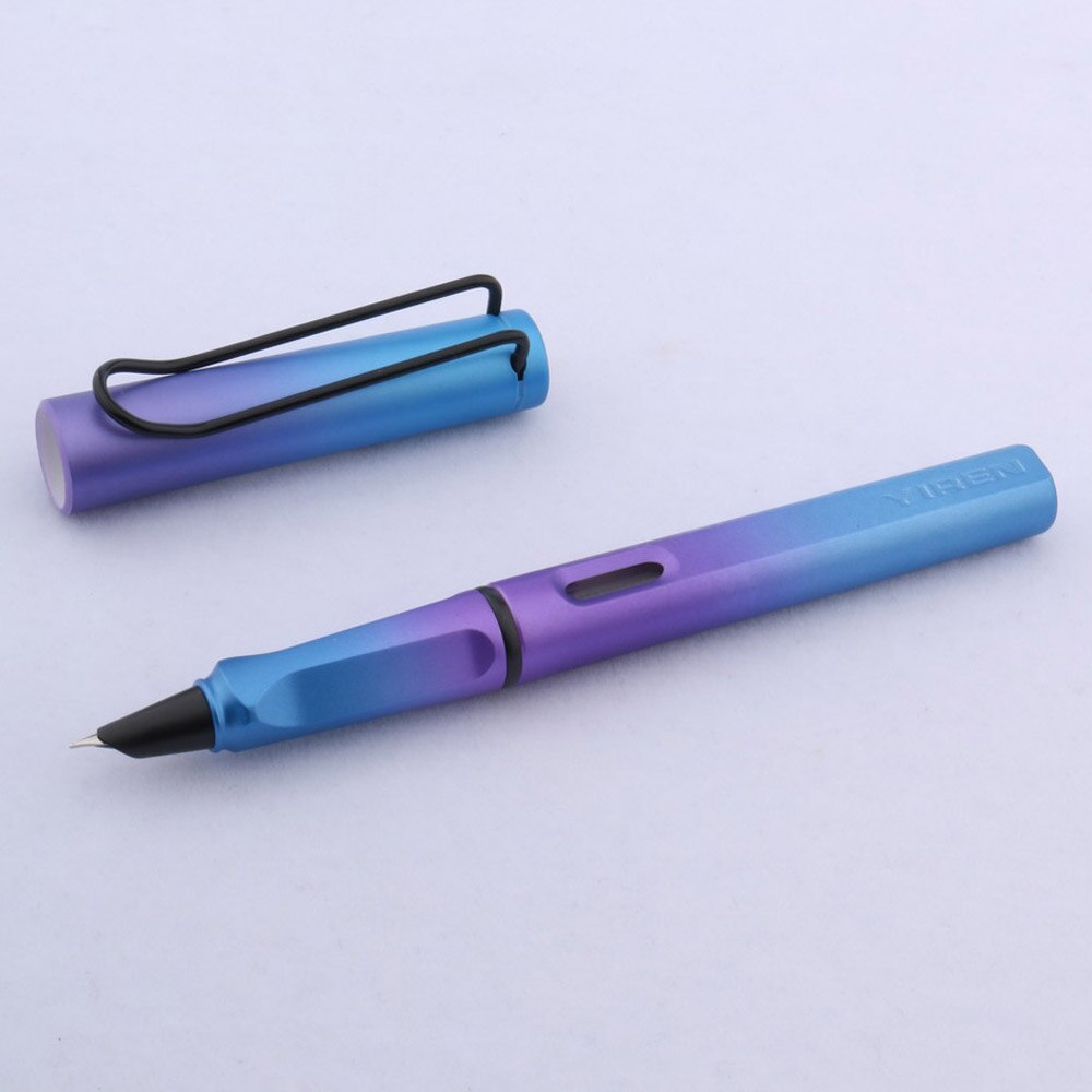 ¡Novedad de ! Pluma estilográfica de lujo de 0,38mm con degradado, material Rosa esmerilado para negocios, oficina y escuela, plumas de tinta de escritura: A3