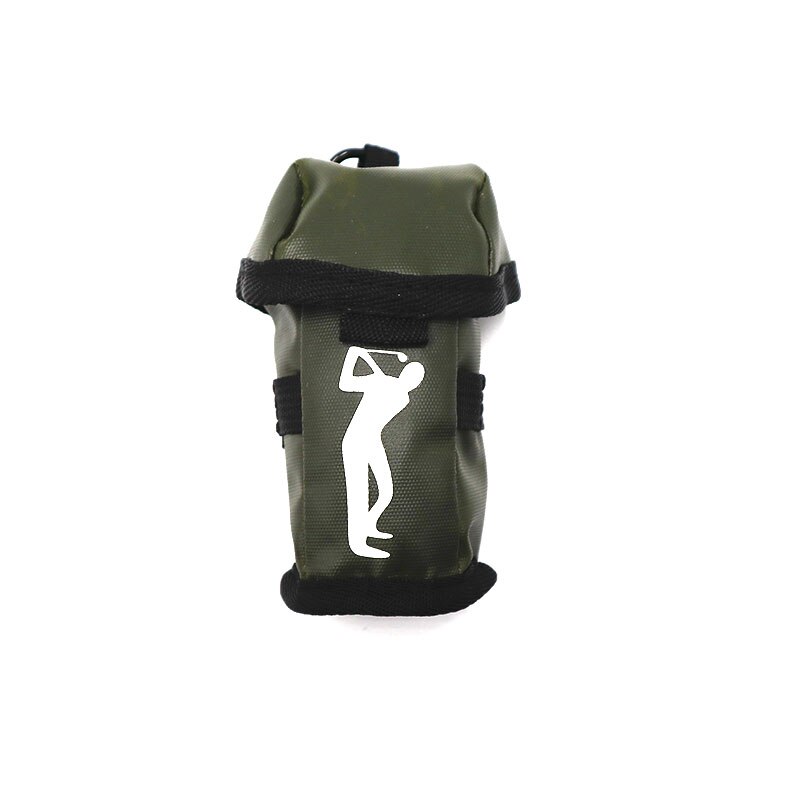Portable Golf Balls Holder Storage 3 Balls & 6 Tees Polyester Golf Pouch Carrier Golf Pouch Bag Ball Holder: Army Green