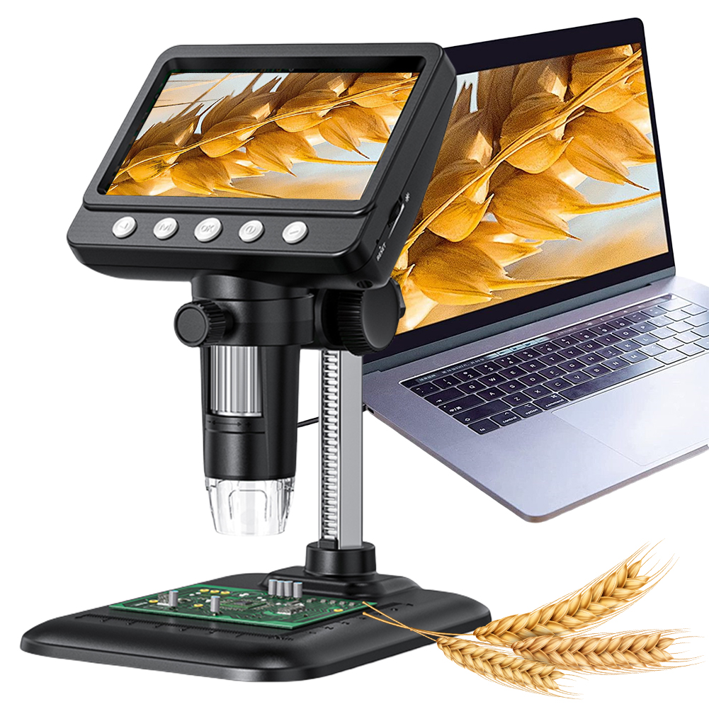 Microscopio Digital de 4,3 pulgadas, lupa Digital portátil de mano 1080P 1000X, recargable por USB para soldadura de reparación de placas de circuito