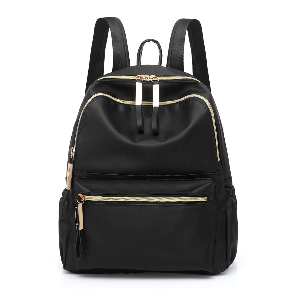 Casual Oxford Backpack Women Black Waterproof Nylon School Bags for Teenage Girls Travel Tote Backpack