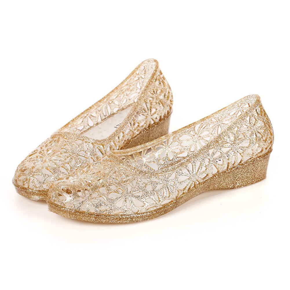 Hollow Out Zomer Sandalen Vrouwen Peep Toe Wedge Sandalen Zoete Gelei Schoenen Vrouw Zomer Schoenen Voor Lady Maat plus 36-40