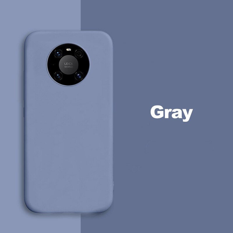 For Huawei Mate 40 Pro Mate 40 Pro Plus Case Liquid Silicone Matte shockproof Soft Cover For Huawei Mate 40 Pro Phone Case: For Mate 40 Pro / Gray