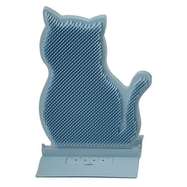 Cat Rubbing Brush Toy Fixed Door Seam Cat Rubbing Hair Removal Device Anti-itching Massage Brush For Kitten Pet Supplies: Blue
