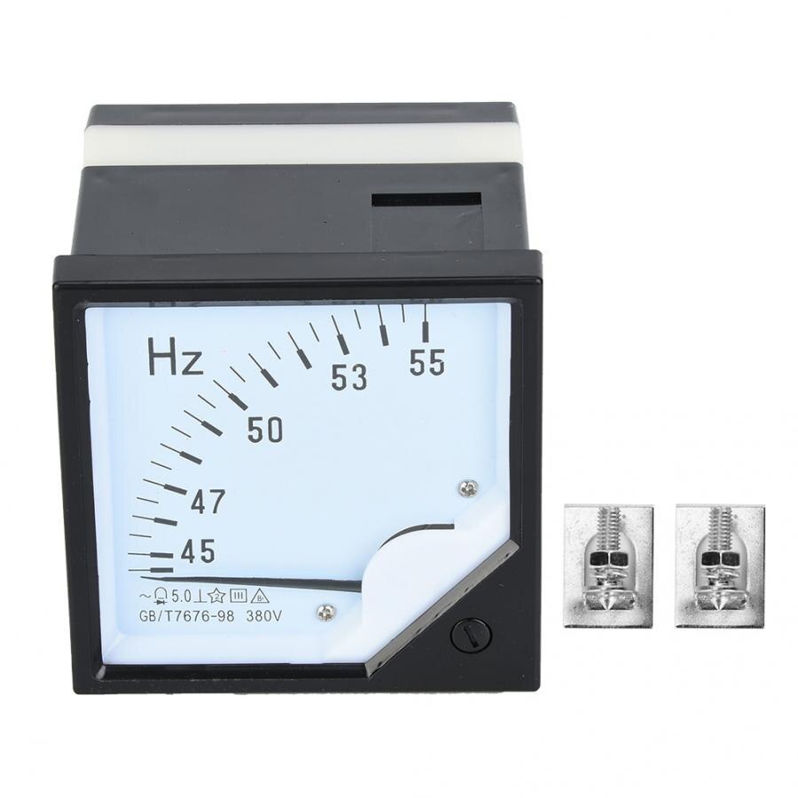 Frequency Counter Square Panel Frequency Meter 45-55Hz AC 380V 1.5 High Accuracy Frequency Tester Analog Panel Meter