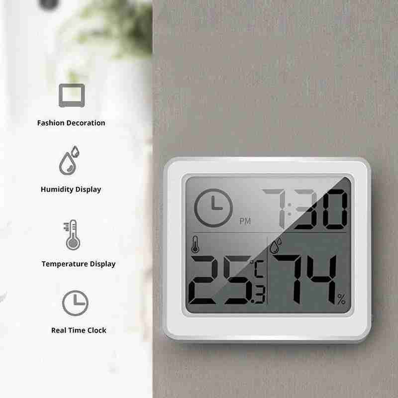 Digitale Thermometer Klok Elektronische Digitale Smart Thermometer Indoor Digitale Lcd Hygrometer Temperatuur-vochtigheidsmeter