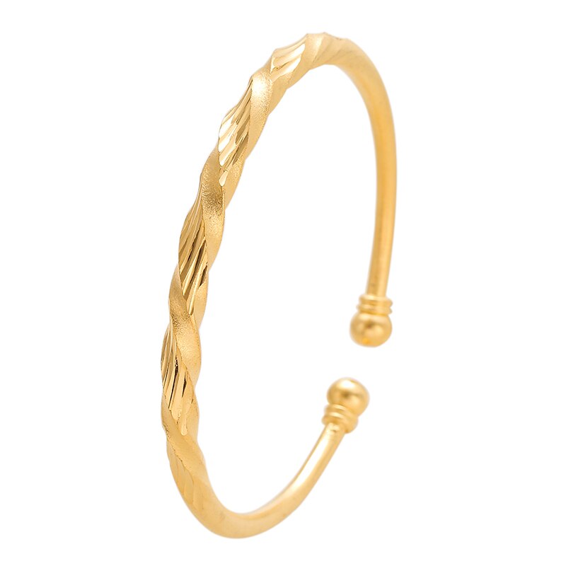Banhado a 24k ouro multi forma punk bangle bells curb cubana corrente padrão de ouro folhas bangle para homens jóias presentes pessoais: style4