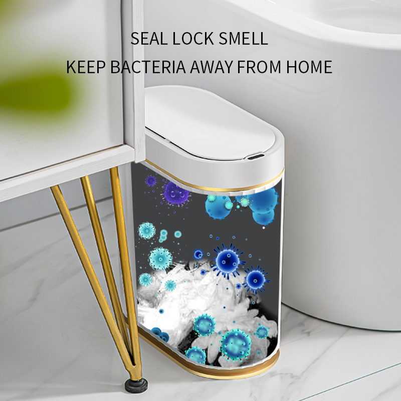 Smart Sensor Prullenbak Thuis Elektronische Automatische Prullenbak Badkamer Wc Waterdicht Smalle Vuilnis Vuilnisbak Keuken Grote