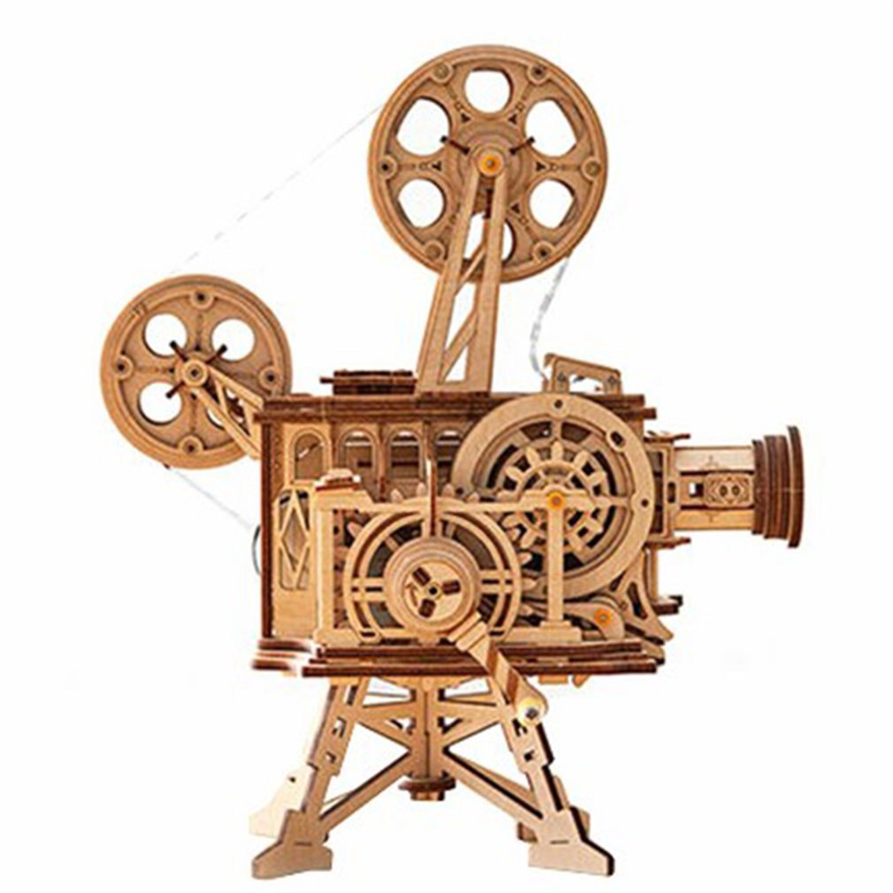Houten Hand Gemonteerd Drie-Dimensionale Puzzel Speelgoed Houten Schatkist Puzzel Kit Een Mechanische Techniek Kit: Default Title