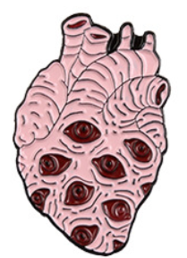 Cartoon Fun Hart Modeling Emaille Broche Oceaan Walvis Spray Bloem Vlinder Liefde Ogen Tekening Schakelaar Legering Badge Pin Sieraden: Style 12