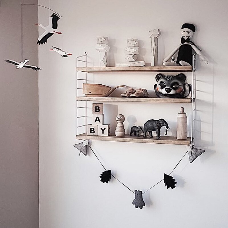 Nordisk stil /björn barnrum inredning baby lek tält prydnad vägghängande dekoration för barnrum barnrum inredning