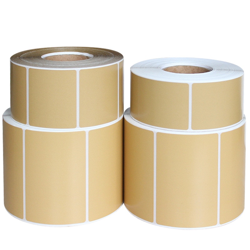 Direct Thermal Labels Roll 20mm-60mm Kraft Adhesive Thermal Barcode Sticker Label for Zebra Godex Gprinter Xprinter