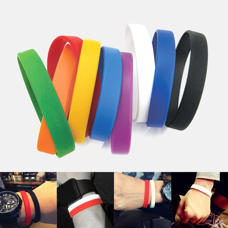 Silicone Rubber Wristband Basketball Sports Wristbands Flexible Hand Band Cuff Bracelets Casual For Women Men Hand Accessories