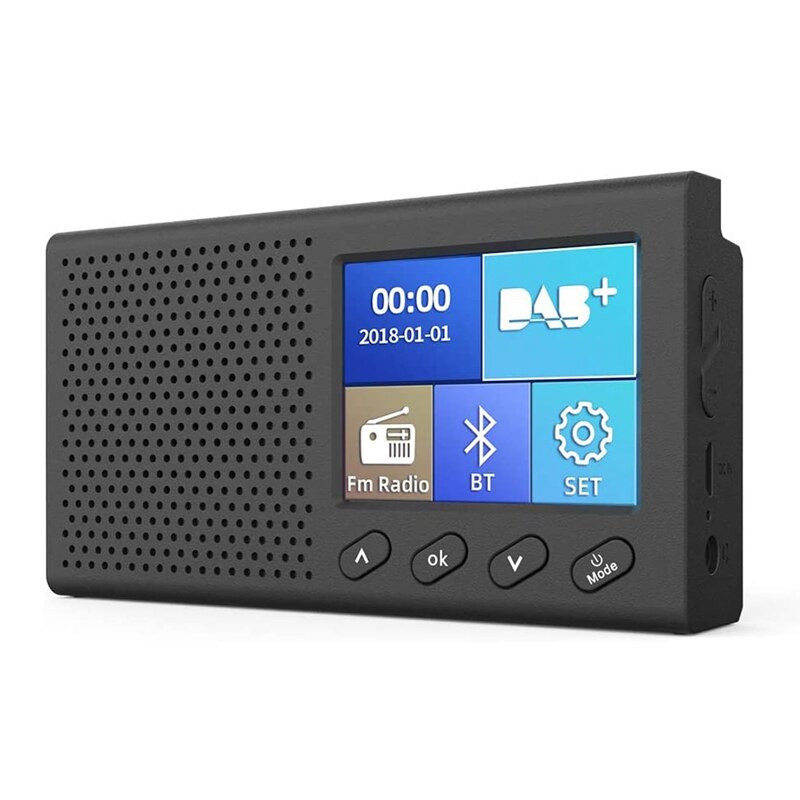 DAB Radio with 2.4 Inch Color LCD Screen Rechargeable Handheld Digital FM DAB MP3 Player Digital Tuner Broadcast